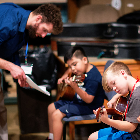 kids playing guitar