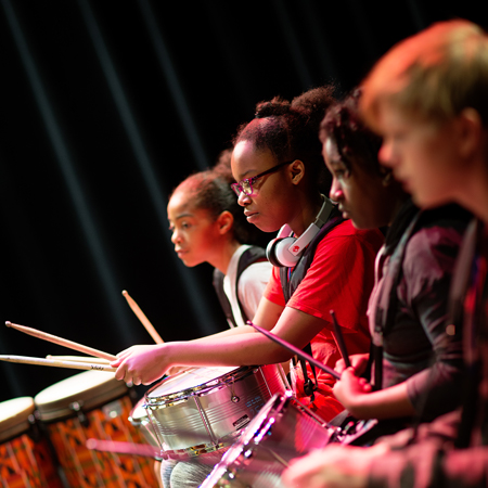 kids playing drums